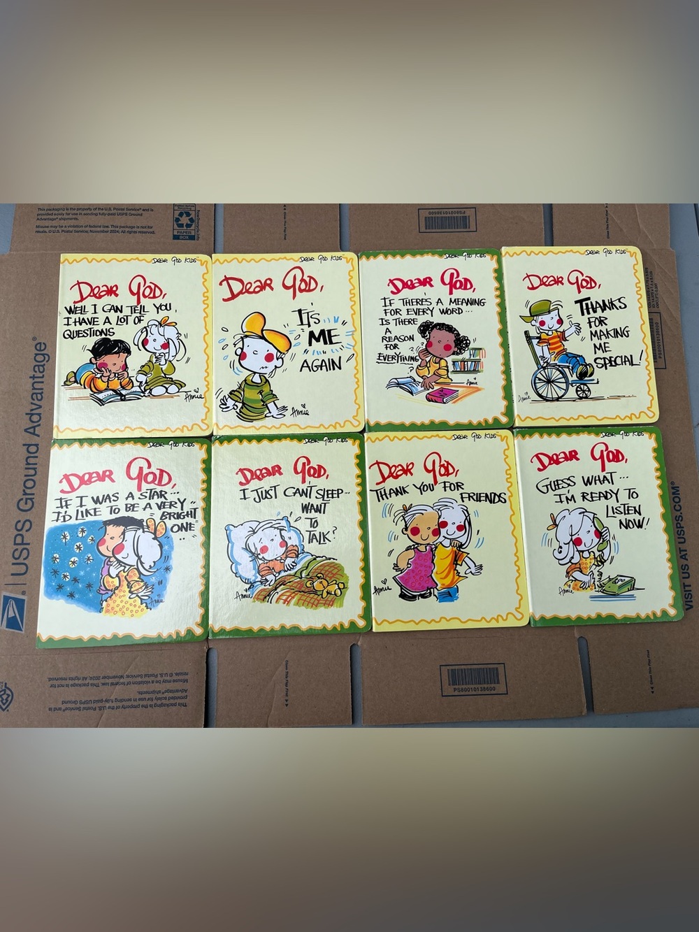 Lot Of 8 Vintage Set Dear God Kids Board Book Series HC 2003 Books Are Fun Set